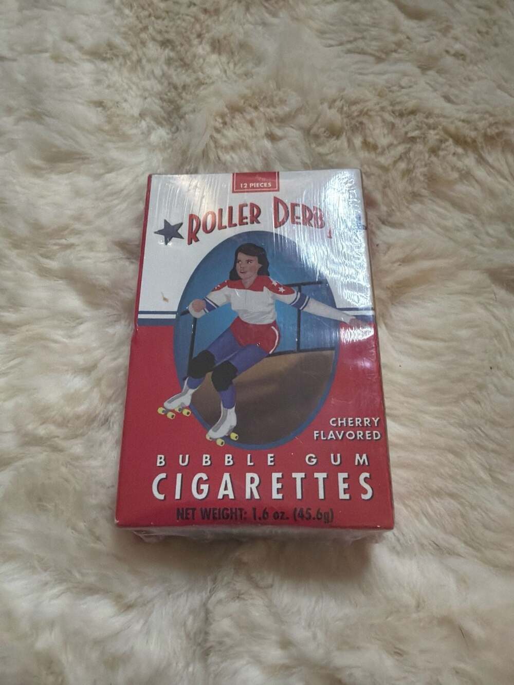 Vintage Style Roller Derby Cherry Flavored Bubble Gum Cigarettes Sealed Pack